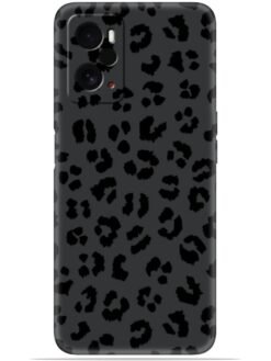 Black leopard print Soft Mobile Cover for Oppo A96