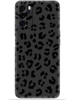 Black leopard print Soft Mobile Cover for Oppo Reno 6 Pro (5G)