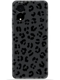 Black leopard print Soft Mobile Cover for Oppo A38