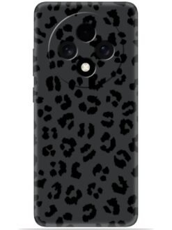 Black leopard print Soft Mobile Cover for Oppo F27 (5G)