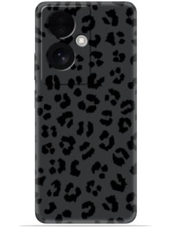 Black leopard print Soft Mobile Cover for Oppo A79 (5G)