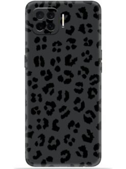 Black leopard print Soft Mobile Cover for Oppo F17 Pro