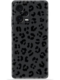 Black leopard print Soft Mobile Cover for Xiaomi Redmi Note 12 Pro Plus (5G)