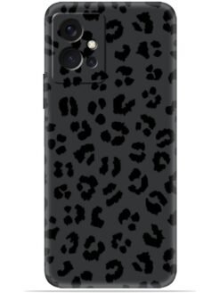 Black leopard print Soft Mobile Cover for Vivo T1 (5G)