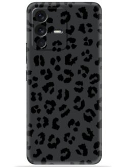 Black leopard print Soft Mobile Cover for Vivo V23 (5G)