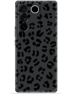 Black leopard print Soft Mobile Cover for Vivo V27 (5G)
