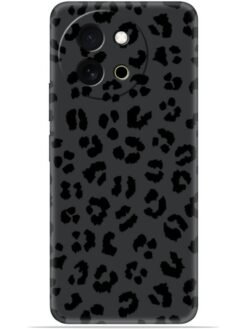 Black leopard print Soft Mobile Cover for Vivo Y58 (5G)