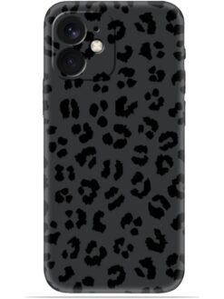 Black leopard print Soft Mobile Cover for Apple Iphone 12 Mini