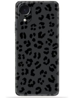 Black leopard print Soft Silicone Mobile Case for Oppo A17K