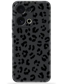 Black leopard print Soft Mobile Cover for Oppo Reno 13 (5G)