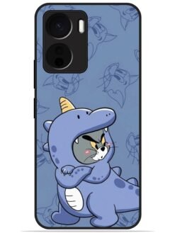Blue tom and jerry Glossy Metal TPU Phone Cover for Vivo Y56 (5G)