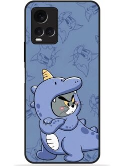 Blue tom and jerry Glossy Metal TPU Phone Cover for Vivo Y21/Y21A/Y21G/Y21T/Y21E