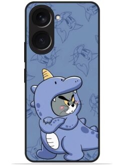 Blue tom and jerry Glossy Metal TPU Phone Cover for Iqoo Z9 Lite (5G)