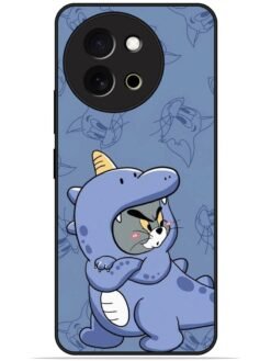Blue tom and jerry Glossy Metal TPU Phone Cover for Vivo Y58 (5G)