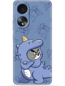 Blue tom and jerry Soft Silicone Mobile Case for Oppo A58 (4G)