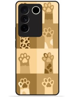 Cat legs design Glossy Metal TPU Phone Cover for Vivo V27 (5G)
