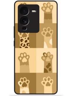 Cat legs design Glossy Metal TPU Phone Cover for Vivo V25 Pro (5G)