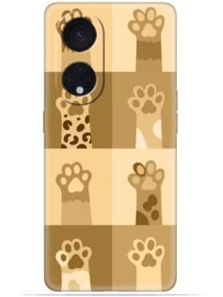 Cat legs design Soft Silicone Mobile Case for Oppo Reno 8T (5G)