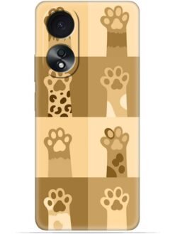 Cat legs design Soft Silicone Mobile Case for Oppo A58 (4G)