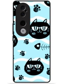 Cats design Glossy Metal TPU Phone Cover for Vivo V40 Pro (5G)