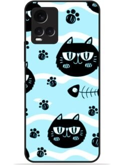 Cats design Glossy Metal TPU Phone Cover for Vivo Y21/Y21A/Y21G/Y21T/Y21E