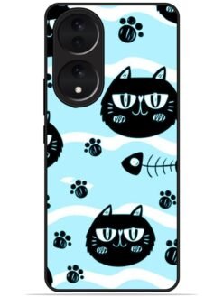 Cats design Glossy Metal TPU Phone Cover for Vivo Y100 (5G)/Y100A (5G)