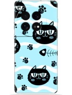 Cats design Soft Mobile Cover for Oneplus 12 (5G)