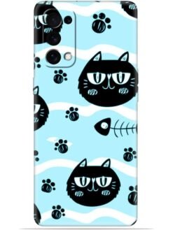 Cats design Soft Mobile Cover for Oppo Reno 5 Pro (5G)
