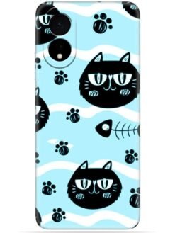 Cats design Soft Mobile Cover for Oppo A38