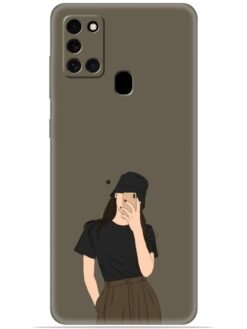 Cute girl design Soft Silicone Mobile Case for Samsung Galaxy A21S