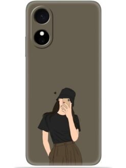 Cute girl design Soft Mobile Cover for Oppo A17