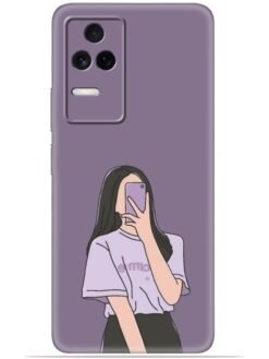 Cute girl selfie Soft Silicone Mobile Case for Poco F4 (5G)