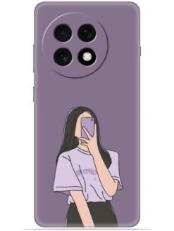 Cute girl selfie Soft Silicone Mobile Case for Oneplus 13R (5G)