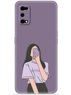 Cute girl selfie Soft Silicone Mobile Case for Realme 7 Pro