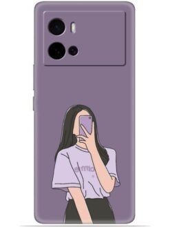 Cute girl selfie Soft Silicone Mobile Case for Iqoo 9 Pro