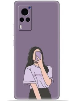 Cute girl selfie Soft Silicone Mobile Case for Vivo X60