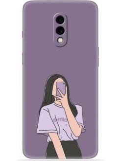 Cute girl selfie Soft Mobile Cover for Oneplus 7