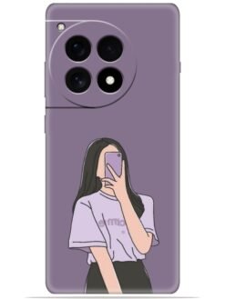 Cute girl selfie Soft Mobile Cover for Oneplus 12R (5G)
