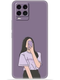 Cute girl selfie Soft Mobile Cover for Realme 8 Pro