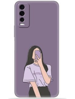 Cute girl selfie Soft Mobile Cover for Vivo Y12S/Y12A/Y12G