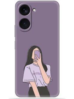 Cute girl selfie Soft Mobile Cover for Vivo Y18/Y18E/Y18i/Y18T