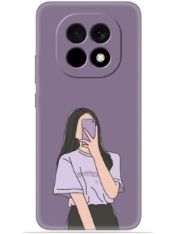 Cute girl selfie Soft Mobile Cover for Oppo F29 (5G)