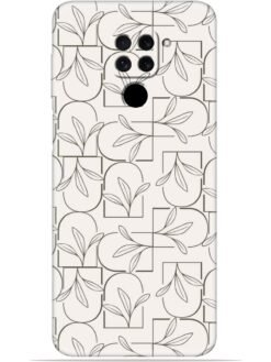 Floral line art Soft Silicone Mobile Case for Xiaomi Redmi Note 9