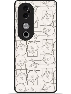 Floral line art Glossy Metal TPU Phone Cover for Vivo V40 (5G)
