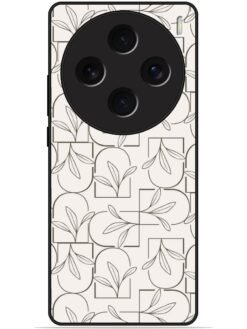 Floral line art Glossy Metal TPU Phone Cover for Vivo X100 (5G)