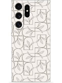 Floral line art Soft Mobile Cover for Samsung Galaxy S23 Ultra