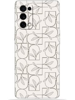 Floral line art Soft Mobile Cover for Oppo Reno 5 Pro (5G)