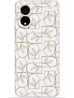 Floral line art Soft Mobile Cover for Oppo A38