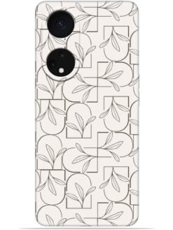 Floral line art Soft Mobile Cover for Oppo F23 (5G)
