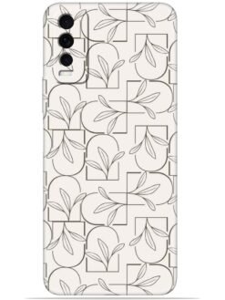 Floral line art Soft Mobile Cover for Vivo Y20/Y20i/Y20s/Y20A/Y20G/Y20T